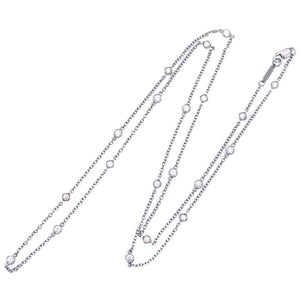 美品 ティファニー バイザヤード 20Pダイヤ Pt950 ネックレス プラチナ/ダイヤモンド アクセサリー ジュエリー 0004【中古】TIFFANY&Co. レディース