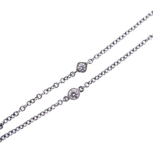 美品 ティファニー バイザヤード 20Pダイヤ Pt950 ネックレス プラチナ/ダイヤモンド アクセサリー ジュエリー 0004【中古】TIFFANY&Co. レディース
