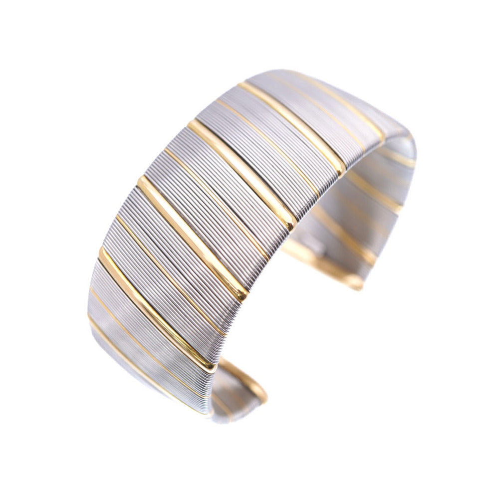 新品同様 カルティエ アンティーク バングル K18YG/SS アクセサリー ジュエリー 0008【中古】CARTIER