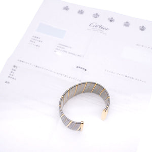 新品同様 カルティエ アンティーク バングル K18YG/SS アクセサリー ジュエリー 0008【中古】CARTIER