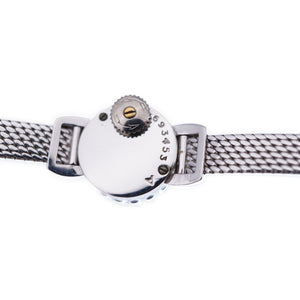 美品 ジャガールクルト ダイヤベゼル 金無垢 裏リューズ 手巻き 腕時計 K18WG/ダイヤモンド ホワイトゴールド ジャガー ルクルト 0010【中古】JAEGER-LECOULTRE レディース