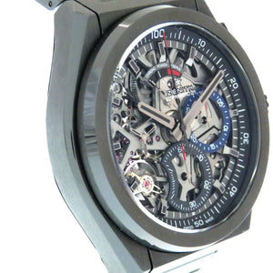 新品同様 ゼニス デファイ エル・プリメロ21  スケルトン 49.9000.9004/78 ブラックセラミック 自動巻き  腕時計 黒 0012【中古】ZENITH DEFY メンズ