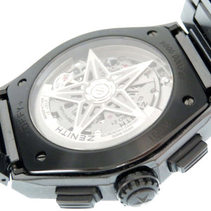 新品同様 ゼニス デファイ エル・プリメロ21  スケルトン 49.9000.9004/78 ブラックセラミック 自動巻き  腕時計 黒 0012【中古】ZENITH DEFY メンズ