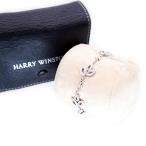 美品 ハリーウィンストン リリークラスター Pt950/ダイヤモンド ブレスレット プラチナ ダイヤ ジュエリー アクセサリー 0014【中古】HARRY WINSTON