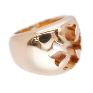 美品 クロムハーツ 22K ネガティブスペース CHプラス リング K22イエローゴールド 指輪 12号 0016【中古】CHROME HEARTS