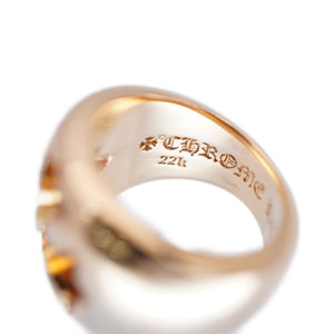 美品 クロムハーツ 22K ネガティブスペース CHプラス リング K22イエローゴールド 指輪 12号 0016【中古】CHROME HEARTS