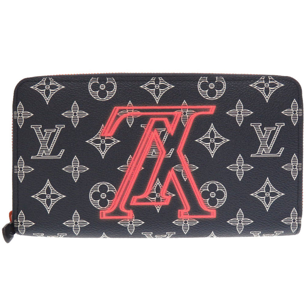 新品同様 ルイ ヴィトン モノグラムインク アップサイドダウン Ｍ62931 ジッピーオーガナイザー ネイビー ラウンドファスナー長財布 財布 LV 0020 【中古】 LOUIS VUITTON