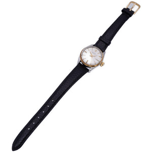 ロレックス オイスターパーペチュアル デイト 6517 自動巻き 腕時計 ヴィンテージ アンティーク  K18YG/SS シルバー文字盤 0023【中古】ROLEX レディース