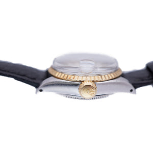 ロレックス オイスターパーペチュアル デイト 6517 自動巻き 腕時計 ヴィンテージ アンティーク  K18YG/SS シルバー文字盤 0023【中古】ROLEX レディース