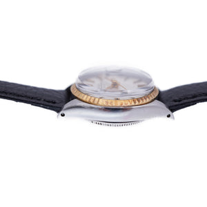 ロレックス オイスターパーペチュアル デイト 6517 自動巻き 腕時計 ヴィンテージ アンティーク  K18YG/SS シルバー文字盤 0023【中古】ROLEX レディース