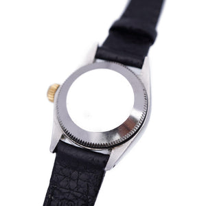 ロレックス オイスターパーペチュアル デイト 6517 自動巻き 腕時計 ヴィンテージ アンティーク  K18YG/SS シルバー文字盤 0023【中古】ROLEX レディース