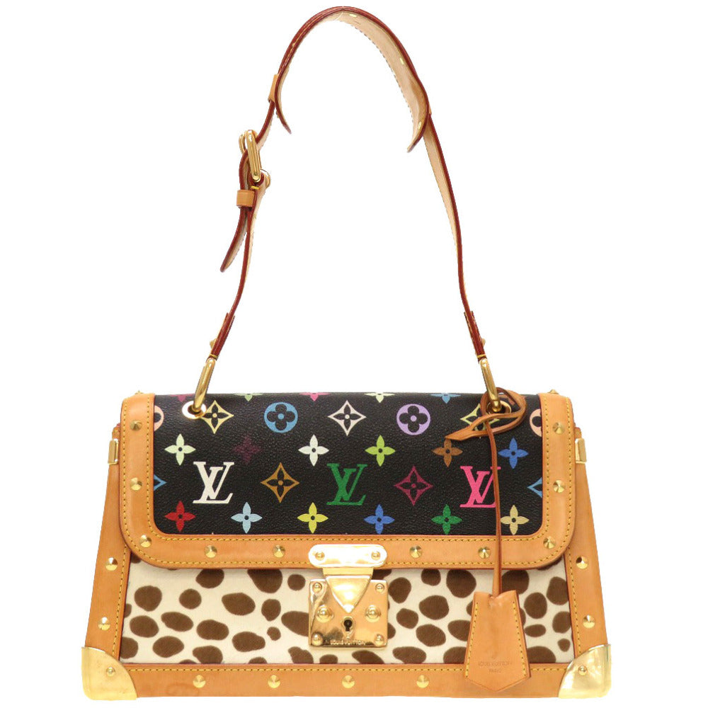 美品 ルイ ヴィトン モノグラムマルチカラー サック ダルメシアン ノワール ハラコ M92825 ハンドバッグ ショルダーバッグ バッグ LV 0040 【中古】 LOUIS VUITTON