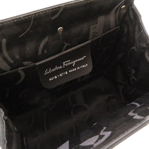 美品 サルヴァトーレ フェラガモ ガンチーニ アルミ シルバー AU-21 6716 ハンドバッグ バッグ 0045 【中古】 Salvatore Ferragamo