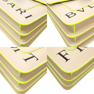 未使用 ブルガリ × フラグメント セルペンティ レザー ホワイトアゲート ネオンイエロー BC/K19/289523 2WAY ハンドバッグ バッグ 0046 【中古】 BVLGARI × FRAGMENT