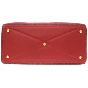 美品 エルメス ヴィクトリア43 クリノラン ブッフル ルージュアッシュ ゴールド金具 □F刻印 ボストンバッグ バッグ 赤 0048 【中古】 HERMES レッド