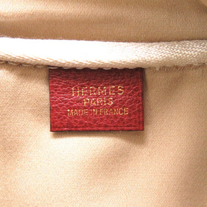 美品 エルメス ヴィクトリア43 クリノラン ブッフル ルージュアッシュ ゴールド金具 □F刻印 ボストンバッグ バッグ 赤 0048 【中古】 HERMES レッド