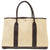 エルメス ガーデンパーティPM 36 トワルアッシュ ブッフル マロン □G刻印 ハンドバッグ バッグ 茶 0051 【中古】 HERMES