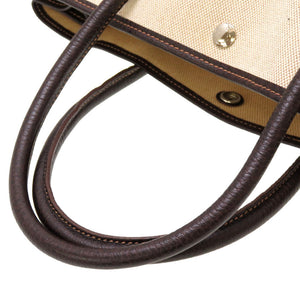 エルメス ガーデンパーティPM 36 トワルアッシュ ブッフル マロン □G刻印 ハンドバッグ バッグ 茶 0051 【中古】 HERMES