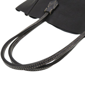 美品 モロー パリ レザー ブラック トートバッグ バッグ 黒 0058 【中古】 MOREAU PARIS