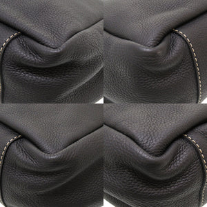 美品 モロー パリ レザー ブラック トートバッグ バッグ 黒 0058 【中古】 MOREAU PARIS