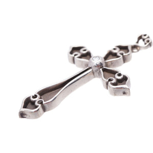 クロムハーツ スペードクロス ダイヤ ペンダントトップ ネックレス シルバー925/ダイヤモンド シルバー 0061【中古】CHROME HEARTS メンズ