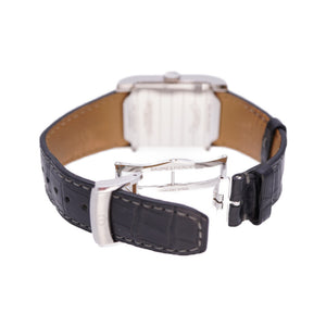 ボーム＆メルシェ ハンプトン 自動巻き 腕時計 65697 SS/型押しレザー シルバー文字盤 0068【中古】Baume & Mercier メンズ