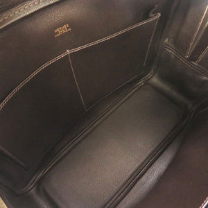 美品 エルメス プリュム32 ヴィブラート ボックスカーフ ハバナ ゴールド金具 □G刻印 ハンドバッグ バッグ 0078 【中古】 HERMES