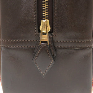 美品 エルメス プリュム32 ヴィブラート ボックスカーフ ハバナ ゴールド金具 □G刻印 ハンドバッグ バッグ 0078 【中古】 HERMES