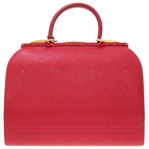 美品 エルメス サック マレット スティール フィヨルド ルージュヴィフ ゴールド金具 〇X刻印 ハンドバッグ バッグ 赤 0080 【中古】 HERMES