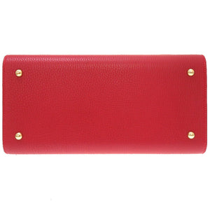 美品 エルメス サック マレット スティール フィヨルド ルージュヴィフ ゴールド金具 〇X刻印 ハンドバッグ バッグ 赤 0080 【中古】 HERMES