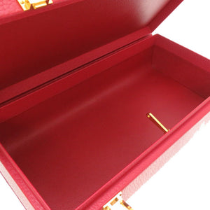 美品 エルメス サック マレット スティール フィヨルド ルージュヴィフ ゴールド金具 〇X刻印 ハンドバッグ バッグ 赤 0080 【中古】 HERMES