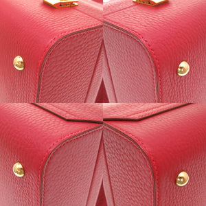 美品 エルメス サック マレット スティール フィヨルド ルージュヴィフ ゴールド金具 〇X刻印 ハンドバッグ バッグ 赤 0080 【中古】 HERMES