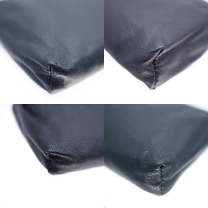 美品 クロムハーツ タイアード ティアーズ テッシュケース レザー ポーチ シルバー925 ブラック 黒 0084【中古】CHROME HEARTS