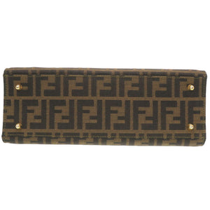 美品 フェンディ ズッカ キャンバス ブラウン 2WAY ハンドバッグ バッグ 茶 0087 【中古】 FENDI