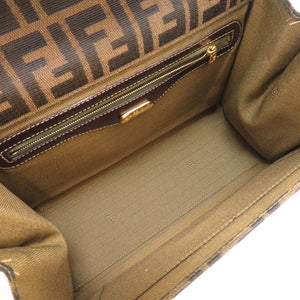 美品 フェンディ ズッカ キャンバス ブラウン 2WAY ハンドバッグ バッグ 茶 0087 【中古】 FENDI