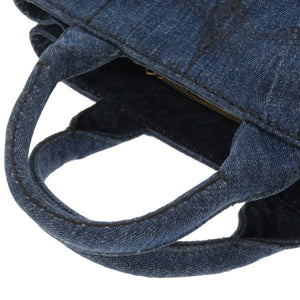 美品 プラダ カナパ デニム ブルー 2WAY ハンドバッグ バッグ 青 0088 【中古】 PRADA