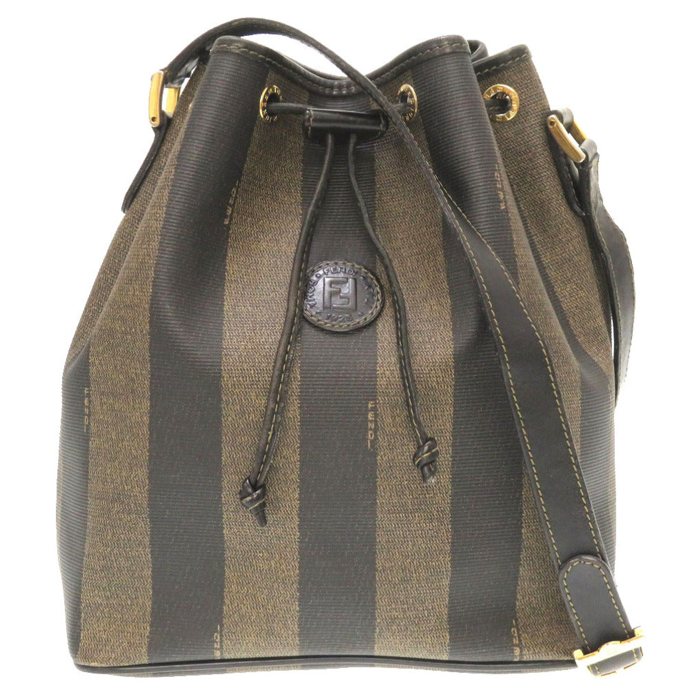 フェンディ ペカン PVC レザー ブラウン ショルダーバッグ バッグ 茶 0091 【中古】 FENDI