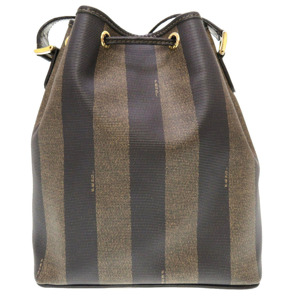 フェンディ ペカン PVC レザー ブラウン ショルダーバッグ バッグ 茶 0091 【中古】 FENDI