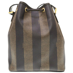 フェンディ ペカン PVC レザー ブラウン ショルダーバッグ バッグ 茶 0091 【中古】 FENDI