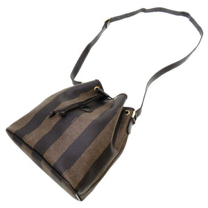 フェンディ ペカン PVC レザー ブラウン ショルダーバッグ バッグ 茶 0091 【中古】 FENDI