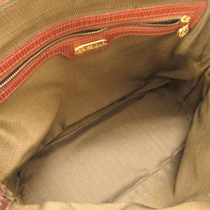 美品 フェンディ ヴィンテージ レザー ブラウン ロゴ金具 ゴールド金具 ハンドバッグ バッグ 茶 0092 【中古】 FENDI