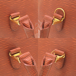 美品 フェンディ ヴィンテージ レザー ブラウン ロゴ金具 ゴールド金具 ハンドバッグ バッグ 茶 0092 【中古】 FENDI