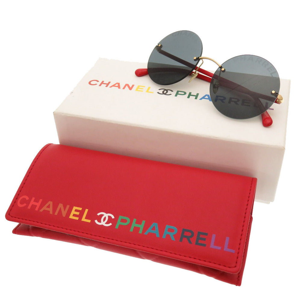 新品同様 シャネル × ファレルウィリアムス カプセルコレクション レッド ブラック サングラス アイウェア 赤 0093 【中古】 CHANEL × Pharrell Williams