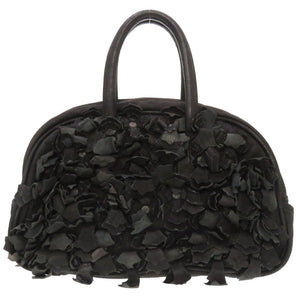 クロムハーツ デストロイ レザー セメタリークロス フリンジ ブラック ジムバッグ ボストンバッグ バッグ 黒 0096 【中古】 CHROME HEARTS