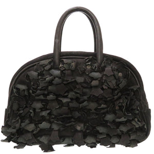 クロムハーツ デストロイ レザー セメタリークロス フリンジ ブラック ジムバッグ ボストンバッグ バッグ 黒 0096 【中古】 CHROME HEARTS