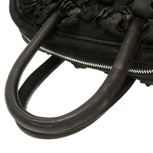 クロムハーツ デストロイ レザー セメタリークロス フリンジ ブラック ジムバッグ ボストンバッグ バッグ 黒 0096 【中古】 CHROME HEARTS