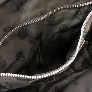 クロムハーツ デストロイ レザー セメタリークロス フリンジ ブラック ジムバッグ ボストンバッグ バッグ 黒 0096 【中古】 CHROME HEARTS