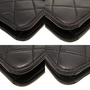 シャネル ラムスキン ブラック マトラッセ 3番台 ゴールドチェーン ショルダーバッグ バッグ 黒 0097 【中古】 CHANEL