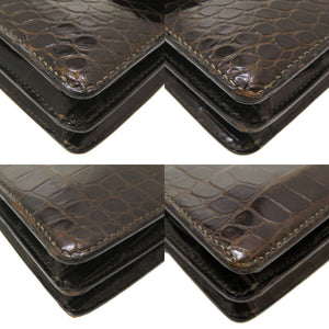 エルメス リングドゥ ポロサス ブラウン ゴールド金具 ハンドバッグ バッグ 茶 ヴィンテージ 0099 【中古】 HERMES