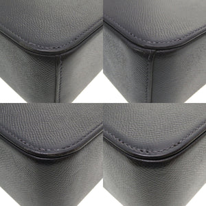 エルメス クシュベル ネイビー ゴールド金具 ヴィンテージ ハンドバッグ バッグ 紺 0100 【中古】 HERMES